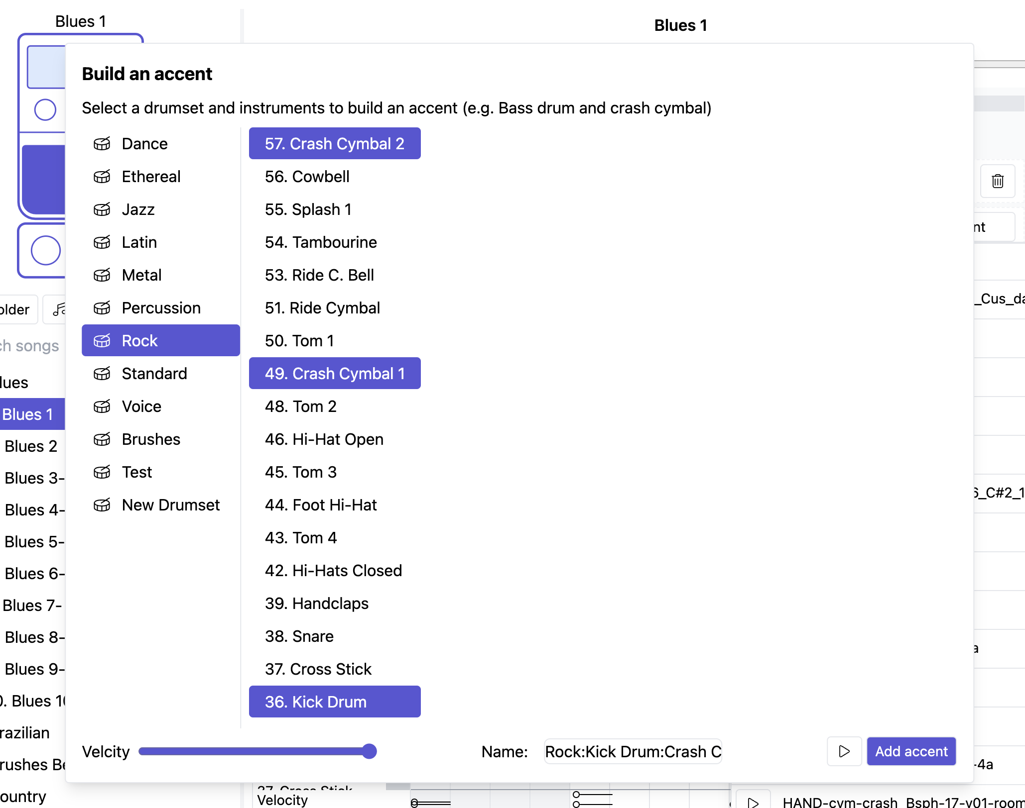 Build accent pop-up window