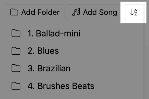 Sort folders and songs alphabetically